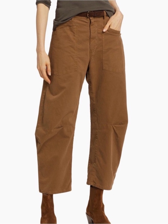 Nili Lotan Pants - NILI LOTAN Shon Cotton Pant Mid-Rise Barrel Leg Pant size 10